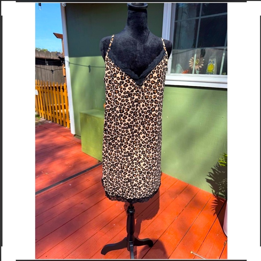 Leopard Print Slip Dress